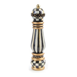 Courtly Check Pepper Mill - 10" | MacKenzie-Childs - Serveware