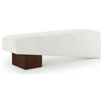Meridian Furniture - Alora Upholstered Bench, Cream, Walnut Finish - Indulge in the allure of the Cream Fabric Alora Bench by Meridian Furniture. Its captivating design and luxurious Cream Fabric elevate any space with effortless elegance. Crafted with precision and durability in mind, this stunning piece becomes the focal point of gatherings, fostering moments of connection and warmth. Embrace sophistication and style with the Alora Bench, a testament to exquisite taste and timeless beauty.