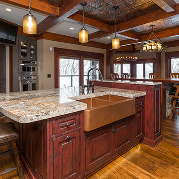 Rustic Lodge Style Kitchen in Runnells, Iowa