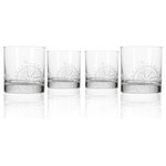 Rolf Glass - Compass Star On the Rocks Glass 10oz - Set of 4 - Find your way home! The Compass Star collection by Rolf Glass helps you stay the course through think fog and rough seas. Go exploring! Discover new libations without fear of running aground.