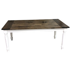 Red Mahogany Farmhouse Bench with Turned Legs 24