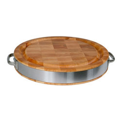 Boos Blocks Round End Grain Chopping Blocks - Stainless Steel - Cutting Boards