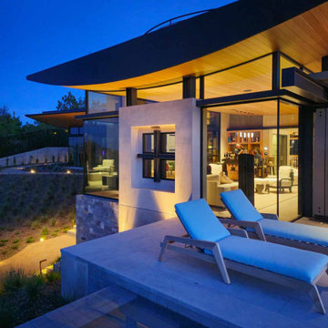 Modern Glass and Stone Hilltop Home - Los Angeles