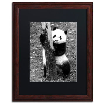 Philippe Hugonnard 'Panda III' Art, Wood Frame, Black Matte, 20"x16"