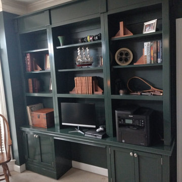 British Racing Green Study Bookshelves