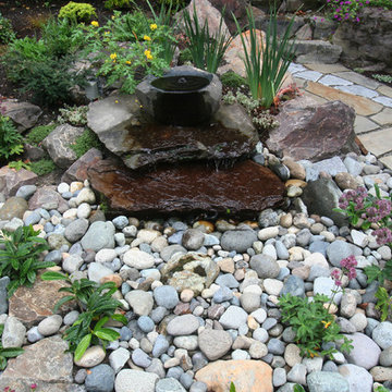 Entertainment Patio with Custom Water Feature