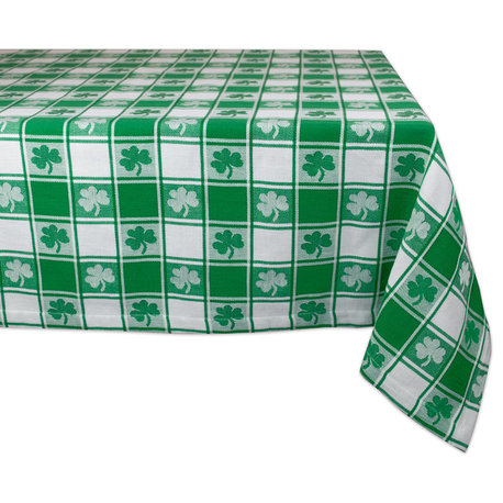 DII Shamrock Woven Check Tablecloth 60"x84"