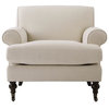 3 Piece Sofa Set of Recessed Arm Sofa and Set of Two Accent Arm Chair