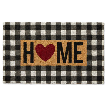 DIII Checkers Home Heart Doormat