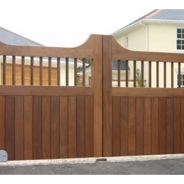 Automated Driveway Gates- Custom Wood