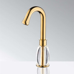 BathSelect Deck Mount Commercial Automatic Sensor Faucet Gold - Showerheads And Body Sprays