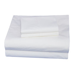 Thread Experiment - White Solid Sheet Set, California King - Sheet And Pillowcase Sets