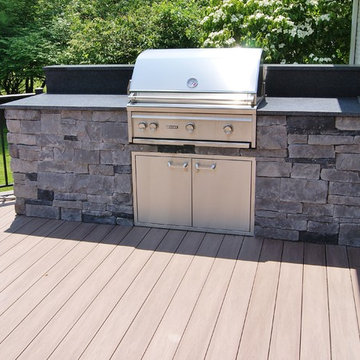 Stunning multi-level deck in WOLF PVC in Livingston, NJ