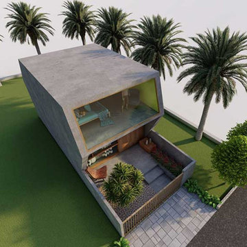 36x13 1BHK Row House Design Plan