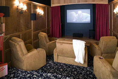 Elegant home theater photo in Other
