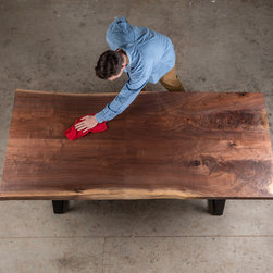 Custom Live Edge Walnut Dining Table - Dining Tables