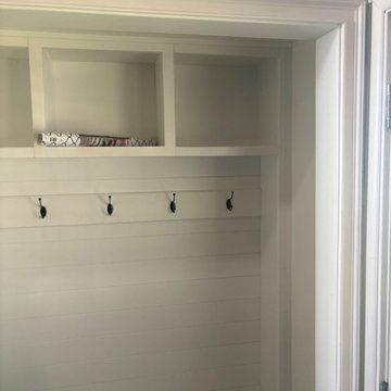 Custom Built-In Shaker Hall Tree Entryway Cabinet and Bench Seat