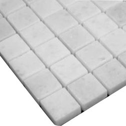 Statuary Crystal Marble Italian White Statuario 1x1 Mosaic Tile Polished - Home Accessories & Decor