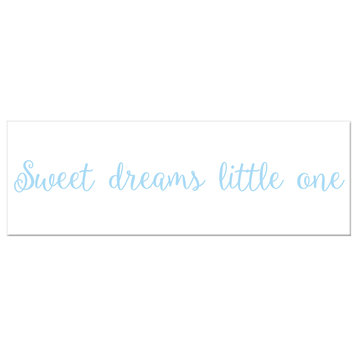 Sweet Dreams Little One 12"x36" Canvas Wall Art, Blue