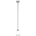 Z-Lite - Z-Lite 308MP-BN Cosmopolitan - 1 Light Mini Pendant - For a cutting edge modern fixture, look no furtherCosmopolitan 1 Light Brushed Nickel White *UL Approved: YES Energy Star Qualified: n/a ADA Certified: n/a  *Number of Lights: Lamp: 1-*Wattage:60w Medium bulb(s) *Bulb Included:No *Bulb Type:Medium *Finish Type:Brushed Nickel
