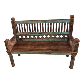 Colonial Architectural Bench - Farmhouse - Outdoor Benches - by Design Mix  Furniture | Houzz