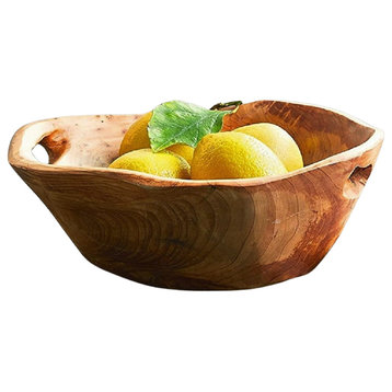 Root Wood Medium Bowl with Handles