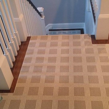 Custom Franklin Lakes Stair Case Woolston Plaid
