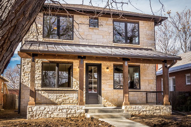 Inspiration for a rustic exterior home remodel in Denver