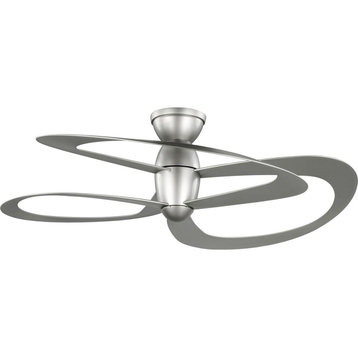 Willacy 3-Blade Painted Nickel 52" DC Motor Contemporary Ceiling Fan