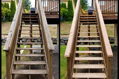 Arts and crafts deck photo in Seattle
