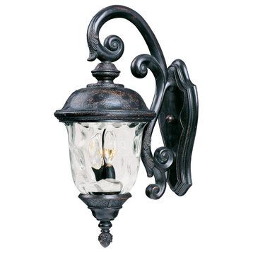 3497WGOB Carriage House DC 3-Light Outdoor Wall Lantern in Oriental Bronze