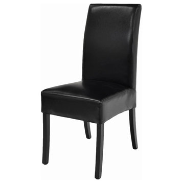 Fredric Leather Chair, Black (Set Of 2)