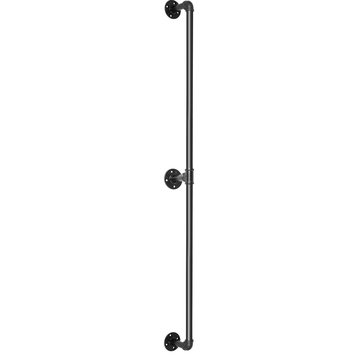 Pipe Stair Handrail Steel Staircase Handrail with Wall Mount Support, 4ft