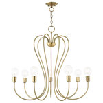 Livex Lighting - Livex Lighting 41367-01 Lucerne - Seven Light Chandelier - Canopy Included: Yes  Canopy DiLucerne Seven Light  Antique BrassUL: Suitable for damp locations Energy Star Qualified: n/a ADA Certified: n/a  *Number of Lights: Lamp: 7-*Wattage:60w Medium Base bulb(s) *Bulb Included:No *Bulb Type:Medium Base *Finish Type:Antique Brass