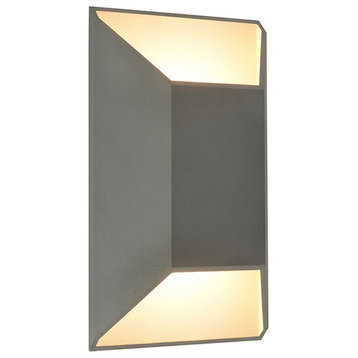 Avenue Outdoor 2-Light LED Outdoor Wall Mount in Silver