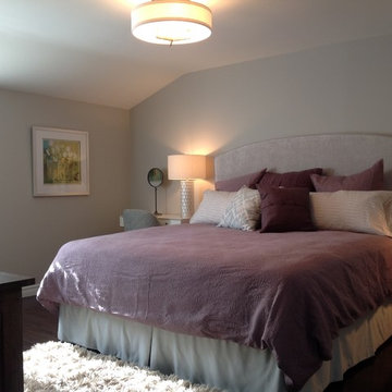 Guest Bedroom in Greys and Purples