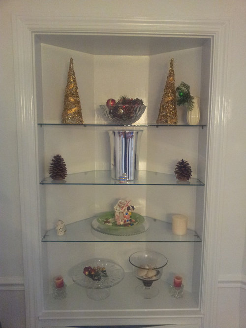 update a built in curio in dining room!