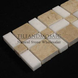 Crema Marfil Marble Border Tile with White Thassos Polished - Products