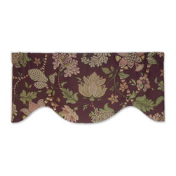 Priority Home and Design - P Kaufmann Clarice Dusk Jacobean Floral Linen Valance - Valances