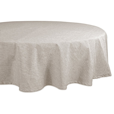 DII Natural Solid Chambray Tablecloth 70" Round