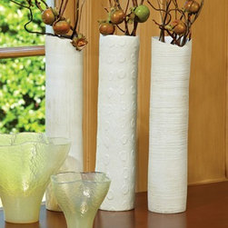 Parchment Vertical Strie Vase | Pulp Home - Vases