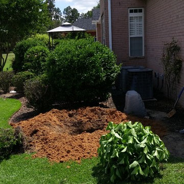 A landscape design and installation job.