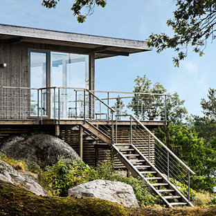 Foto di terrazze e balconi nordici di medie dimensioni e davanti casa