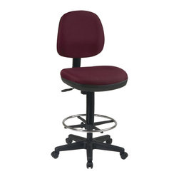 Contempory Drafting Chair with Flex Back - 20" Diameter Footring - Living Room Chairs