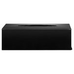 blomus - Nexio Stainless Steel Tissue Holder, Black - The blomus Stainless Steel Tissue Holder - Black is designed to hold tissues only (not tissue box). �Simply remove tissues from store box and place inside. 9.4" x 4.75" x 3" / 7.5cm x 12cm x 24cm. Black lacquered stainless steel. Designed to hold tissues only.