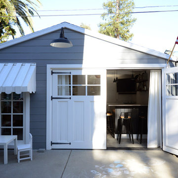 My Houzz: Detached Garage Conversion to Dream Lounge Space