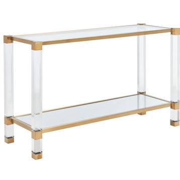 Angie Console Table - Brass