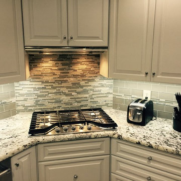 White Kitchen Corner Cooktop