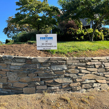 Dry Stack Field Stone Retaining Wall in Silver Spring MD