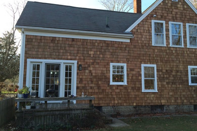 Inspiration for a 1960s exterior home remodel in Boston